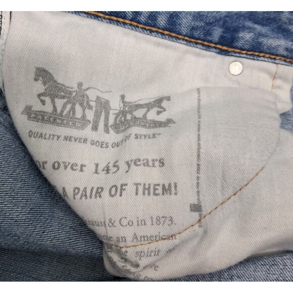 Levi's Strauss 505 Jeans Mens Sz 40x32 Straight Leg Denim Blue Regular Fit - Picture 7 of 16